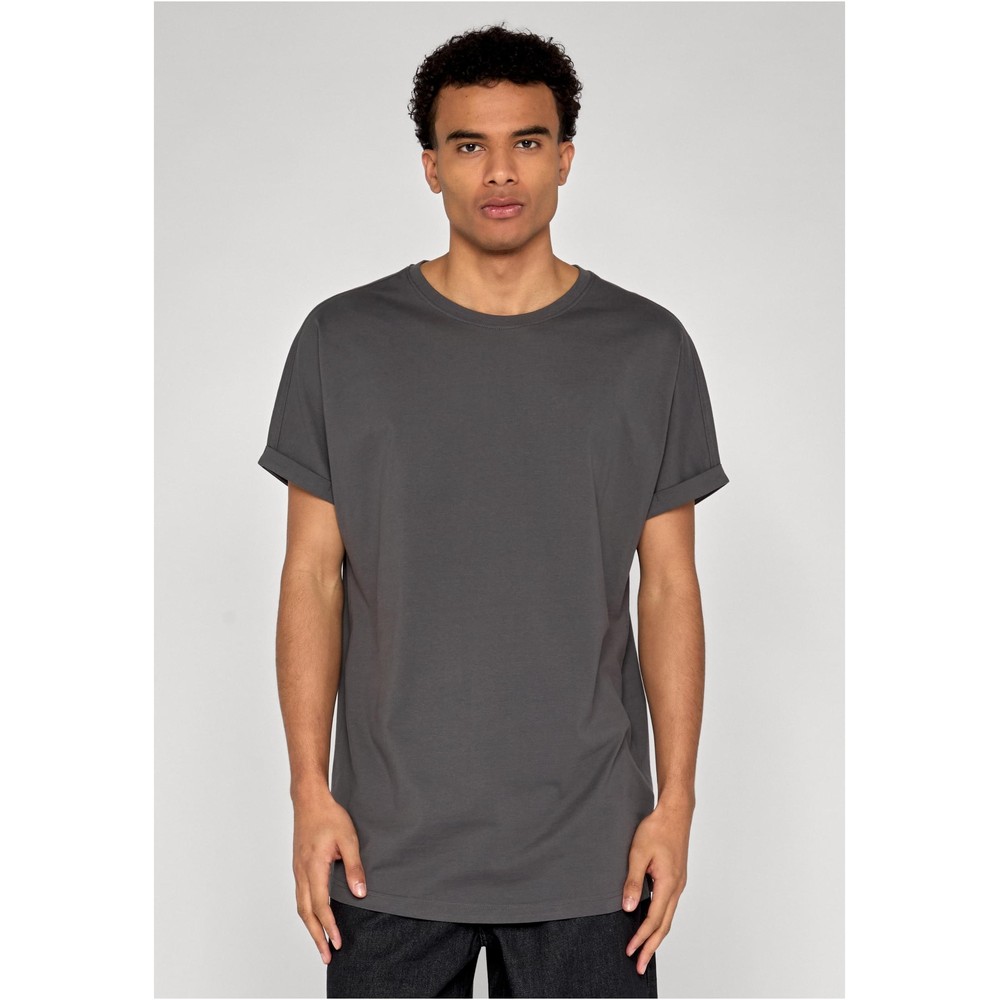Urban Classics - Long Shaped Turnup Mens Tshirt - Grey